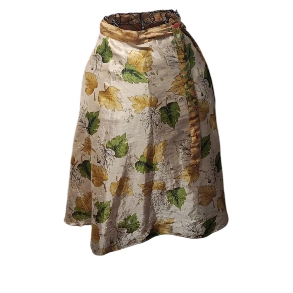Ethnix  100% pure silk wrap skirt size L